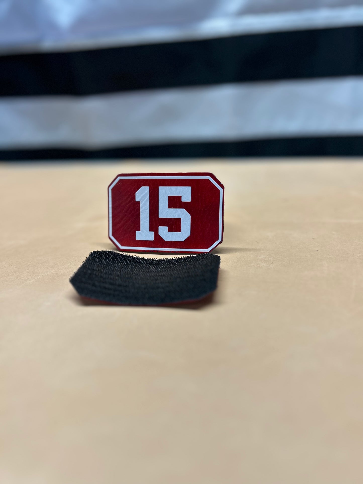 Single Line Custom Leather Patch – Hook Back (Patch Only)