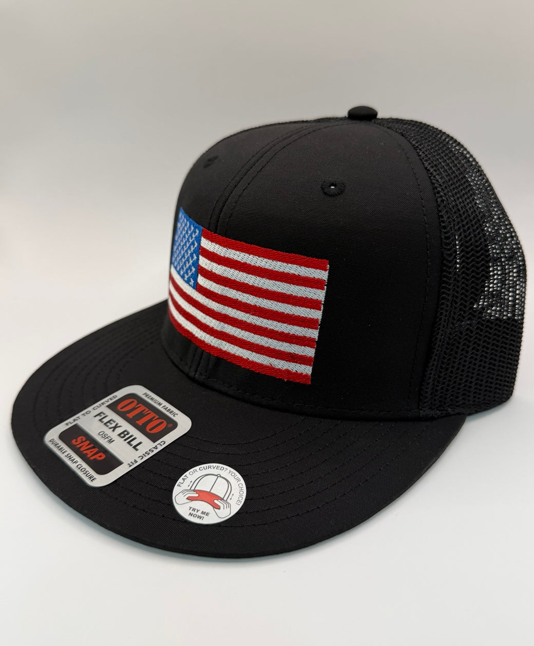 American Flag Embroidered USA Patriotic Patch Hat