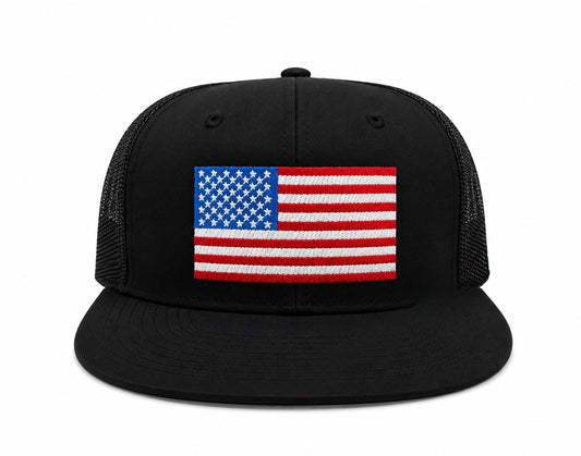 American Flag Embroidered USA Patriotic Patch Hat